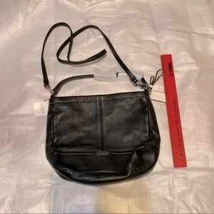 Coach Park Leather Mini Duffle Crossbody handbag, black